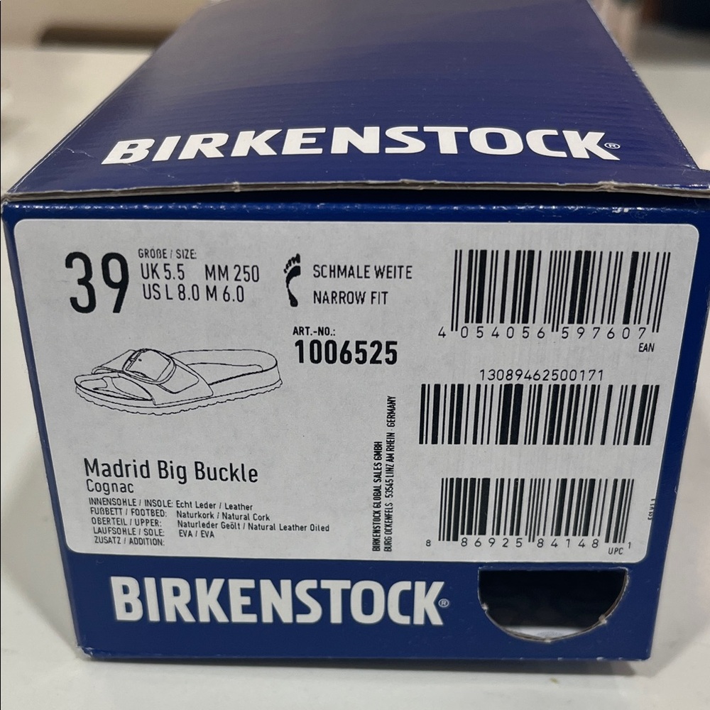 NWT Birkenstock Madrid Big Buckle in Cognac - Picture 2 of 8